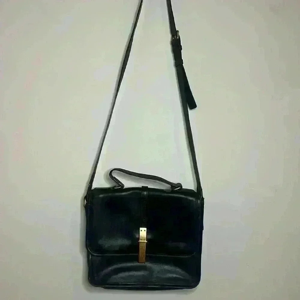 Marc by Marc Jacobs Black Leather Top Handle Shoulder Crossbody Bag